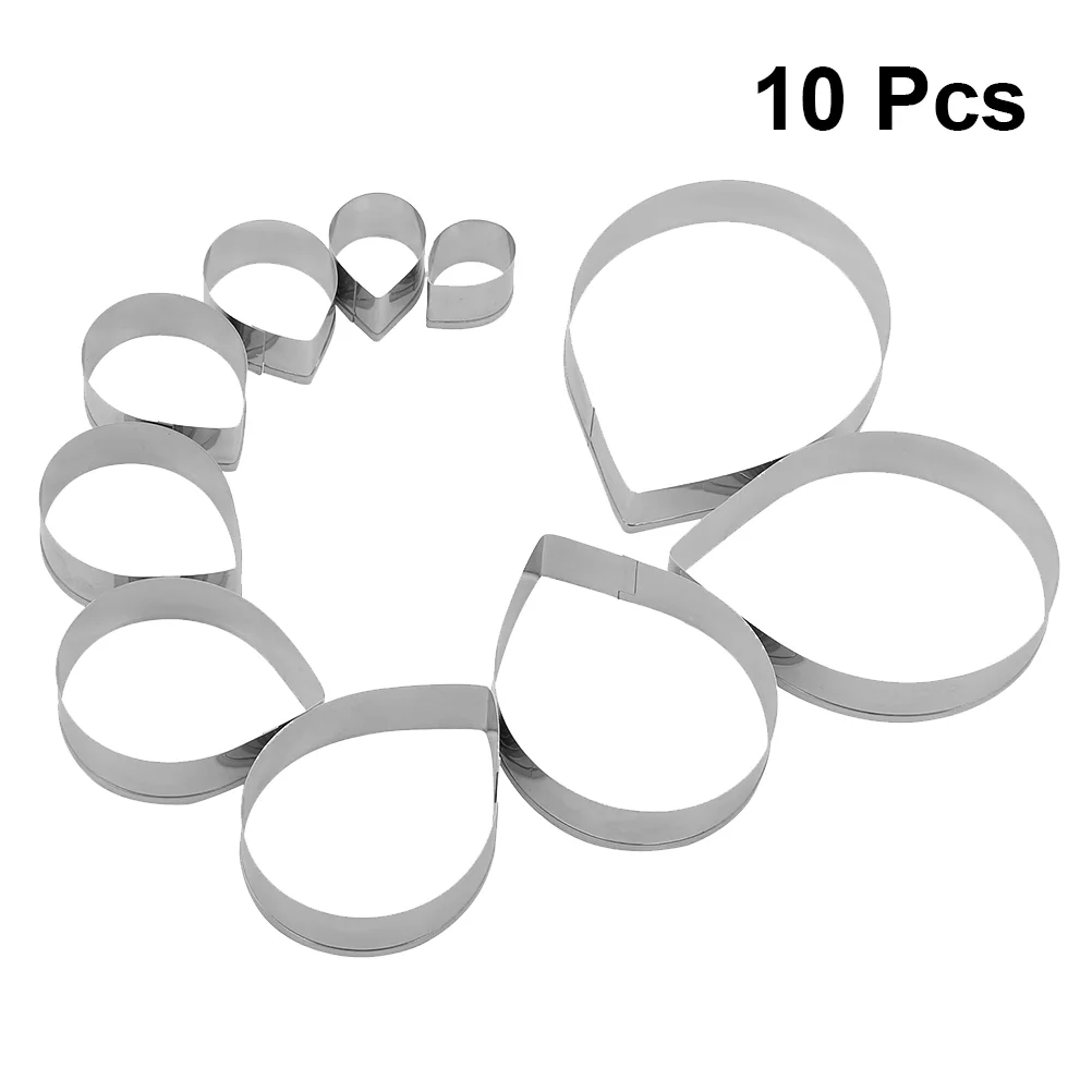 

10 Pcs Biscuit Molds for Shape Cutters Petals Shaped Sugar Mold Non Stick Cookie Dessert Molds