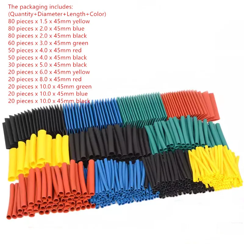 

Набор термоусадочных трубок из ПВХ