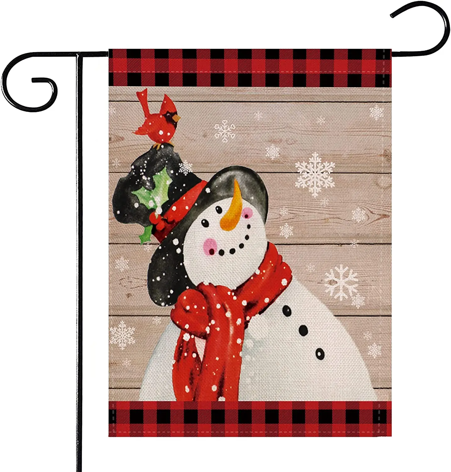 

Christmas Decorations Garden Flag Snowman Double Sided Vertical Burlap Flags Winter Seasonal Garden Flag for Outside Farmhouse