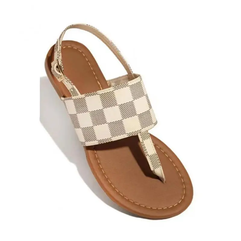 New 2022 Women's Flat Sandals Summer Open Toe New Plus Size Women's Shoes Solid Color Strap Comfortable Casual Women's Sandals