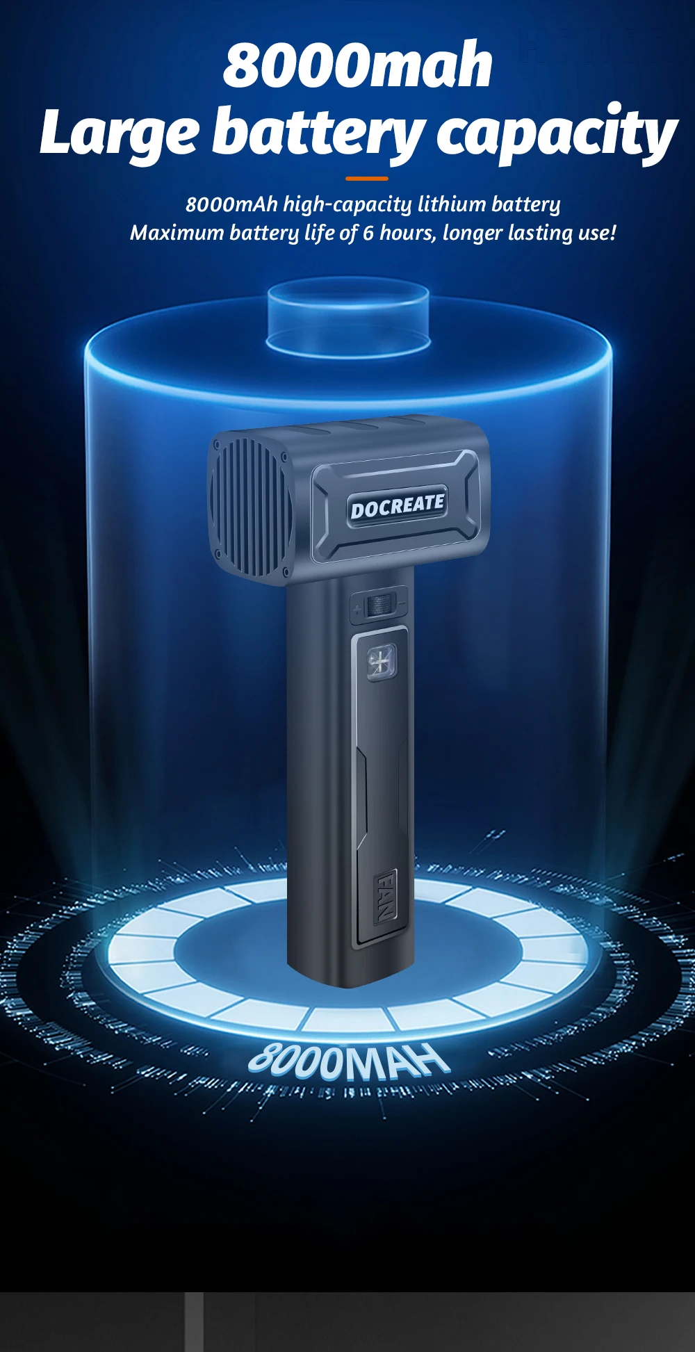 64 мм портативный вентилятор воздуходувка вращающийся Воздушный пистолет