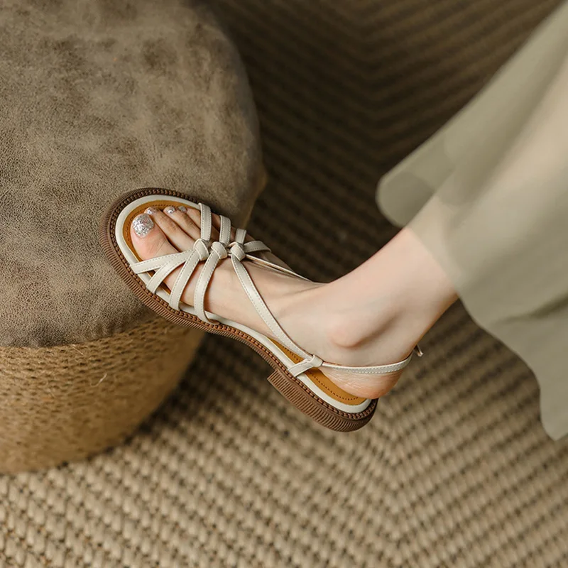 

Женские босоножки в римском стиле, черные Нескользящие сандалии в стиле ретро, сандалии на массивном каблуке, лето 2022