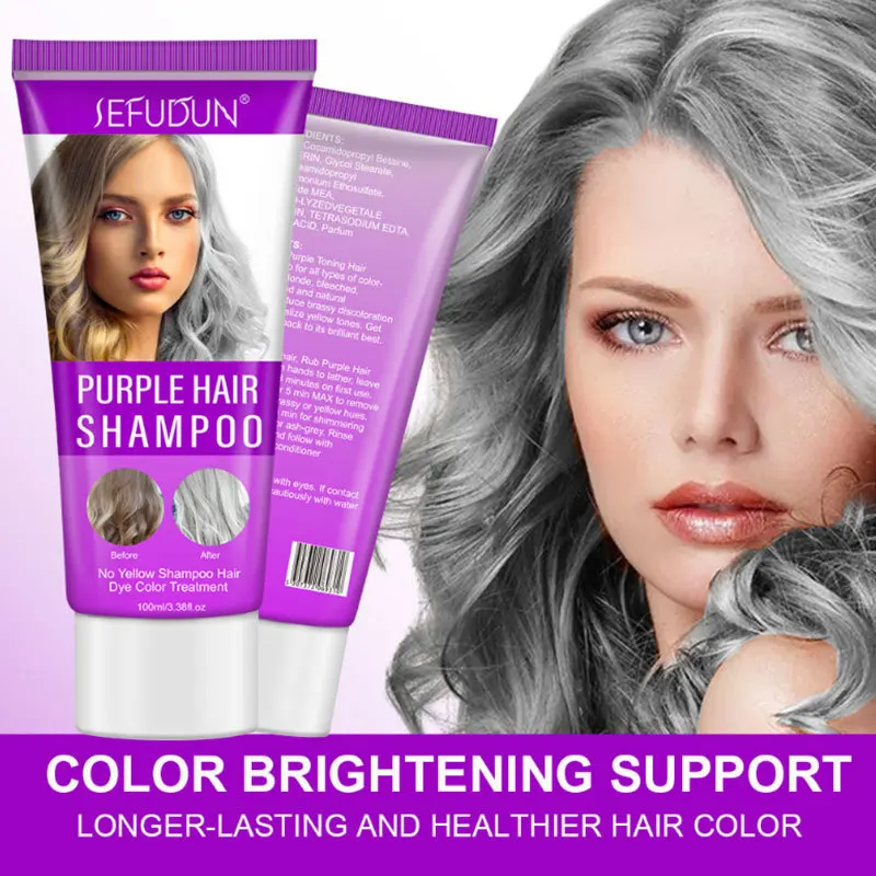 

Blonde Purple Hair Bleaching Shampoo For Silver Ash Gray Removes Yellow Brassy Tones Blonde Bleached Hair Shampoo Hair Dye