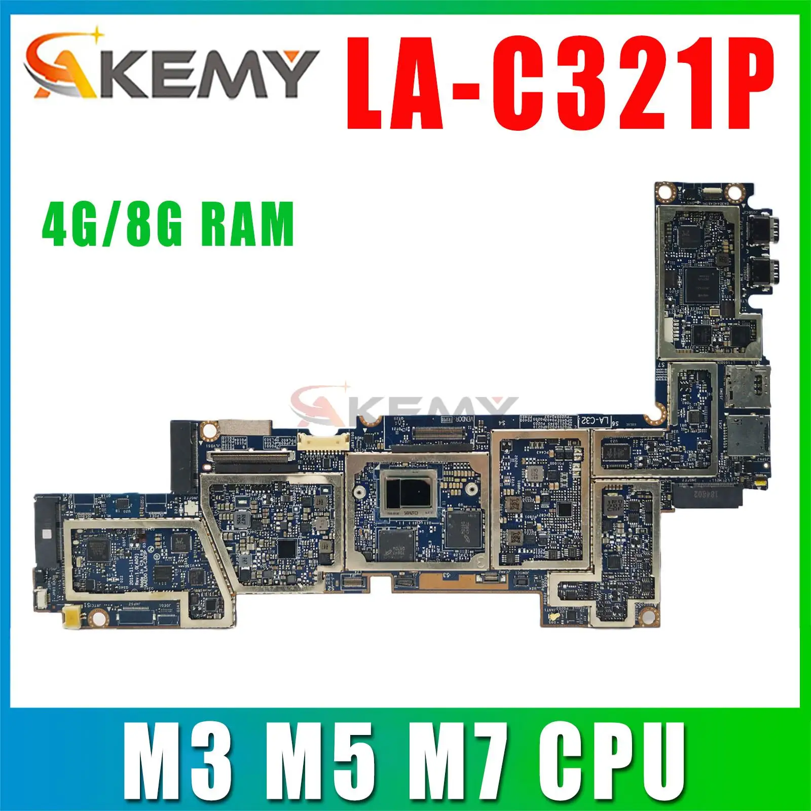 

LA-C321P Laptop motherboard For DELL Latitude 7275 9250 Notebook Mainboard with M3 M5 M7 CPU CN-0P98DK 4G 8G 100% testing ok