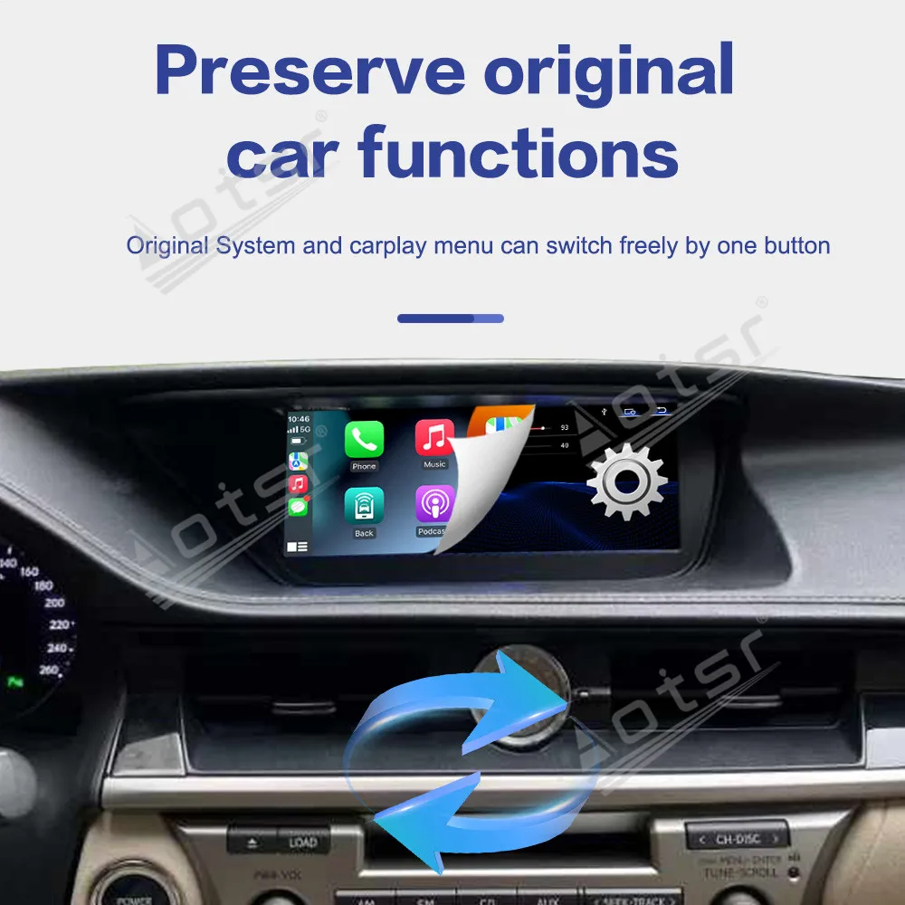 Автомобильный мультимедийный плеер 10 25 дюйма для Lexus ES 2013-2018 Android авто Carplay HD