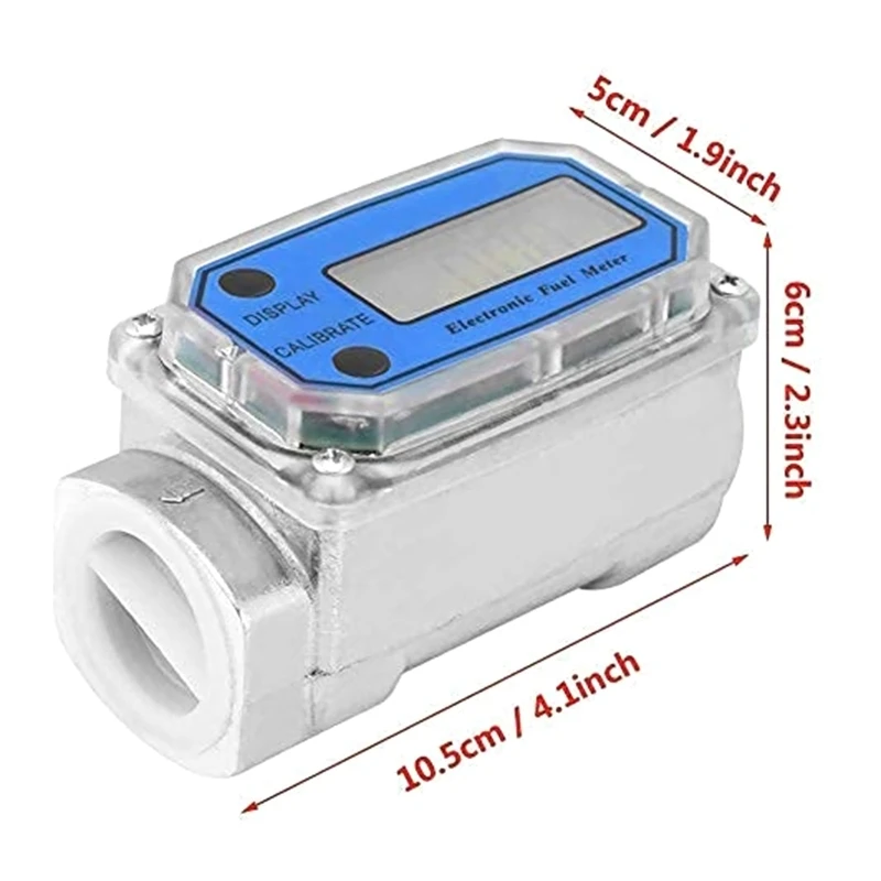 

1″ Digital Turbine Flow Meter Gas Oil Fuel Flowmeter Pump Flow Meter Die sel Fuel Die sel Kerosene Line Pipe Counter Q81C