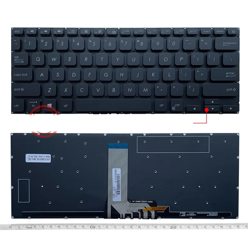 

Новая черная серебряная клавиатура с подсветкой для Asus Vivobook X412 A412 X412D X412FA X412U X412UB X412UA D412 F412 S412 A412D A412FL