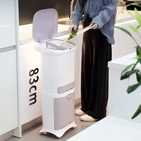 dry and wet separation trash can compactor narrow luxury trash can kitchen eco friendly cubo de basura home office storage