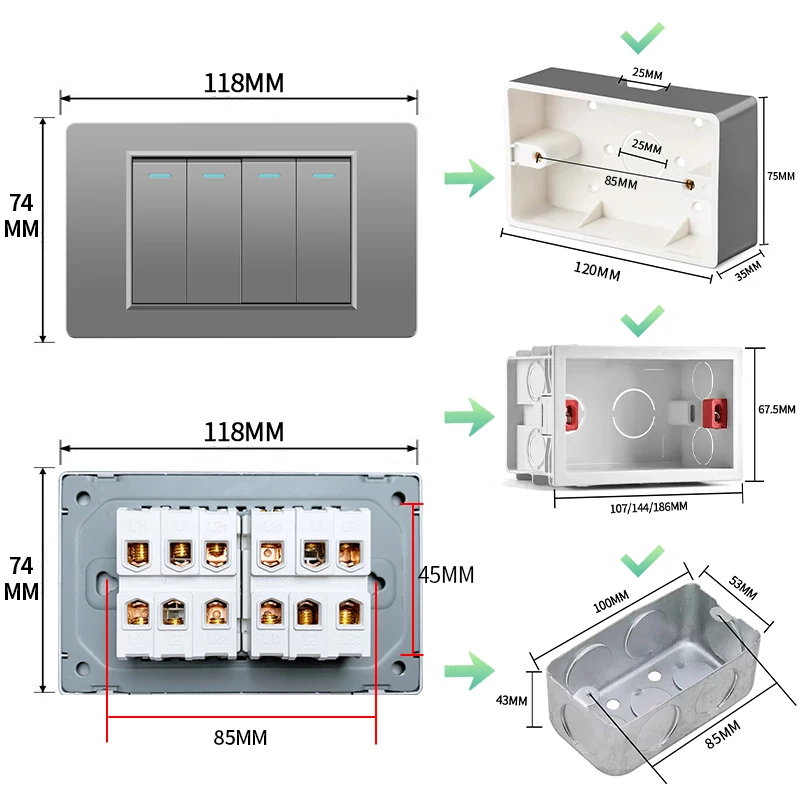 Элегантная серая огнестойкая панель из поликарбоната итальянская стандартная