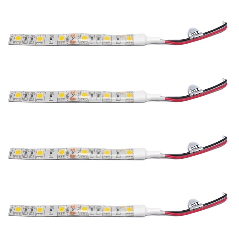 

4Pcs 10Cm Waterproof Red 5050 LED Strip Lights Dc 12V Caravan Boat Car
