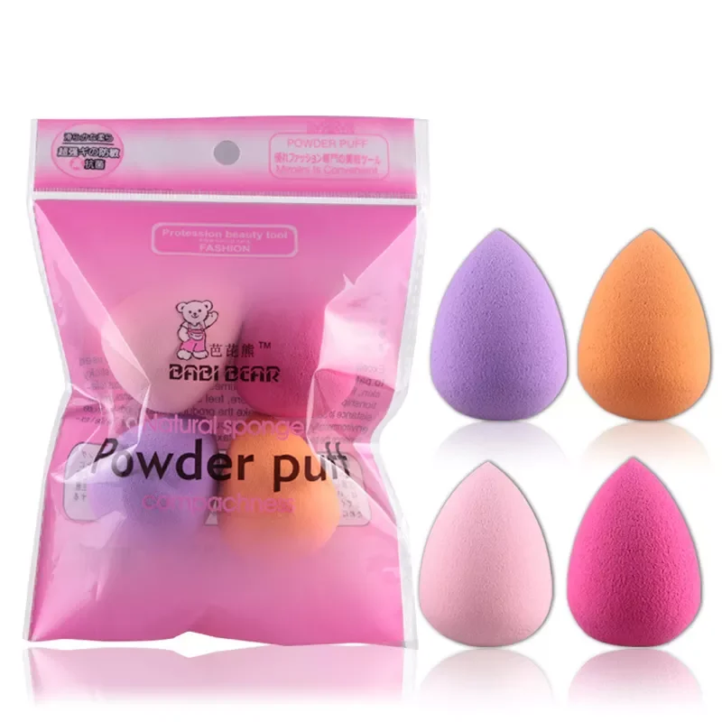 

4PCS Cosmetic Puff Sponge Mix Face Liquid Foundation Sponge Beauty Make Up Tools Soft Powder Puff Waterdrop Sponge Shape