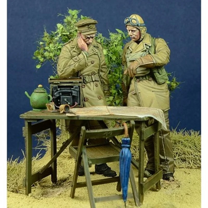 

NX WWII Soldier Model Resin Model Kit Tumei Colorless Self-Assembling Resin Figure Military Action Figure