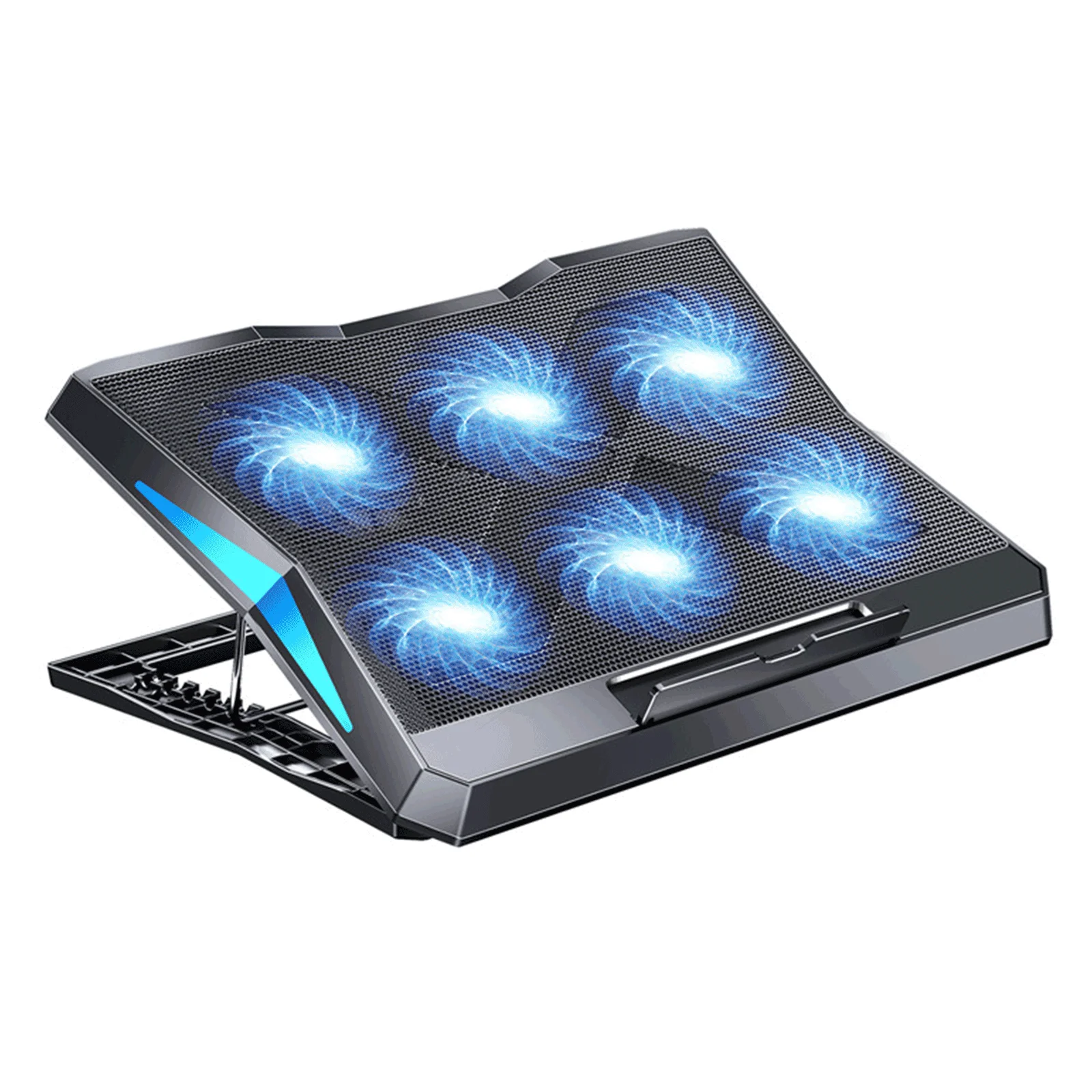 Фото Игры RGB Ноутбук Холодильник 2 USB порта 6 вентиляторов Игры Led Light Ноутбук Холодильник для 12 - 18 - дюймовых ноутбуков MacBook №3