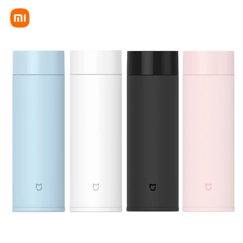

Оригинальный легкий термос Xiaomi 350 мл, портативная Модная студенческая бутылка для воды, простая 4-цветная вакуумная дорожная мини-чашка