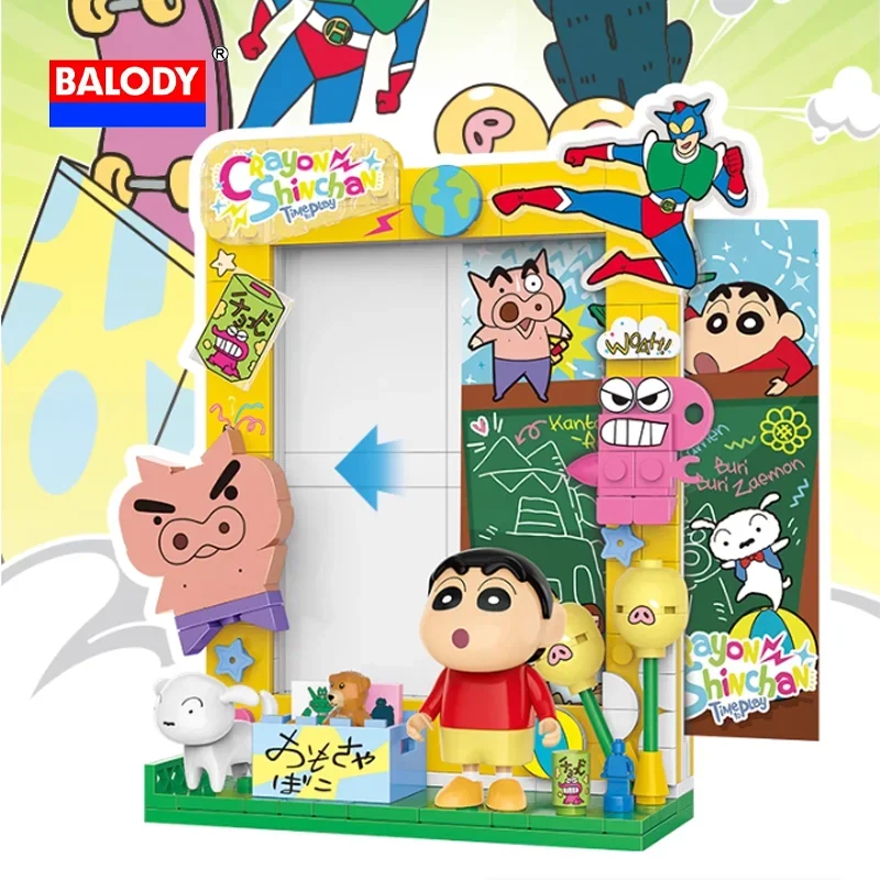 BALODY Kawaii Crayon Shin-chan Doraemon фоторамка оригинальность DIY строительные блоки магнит на