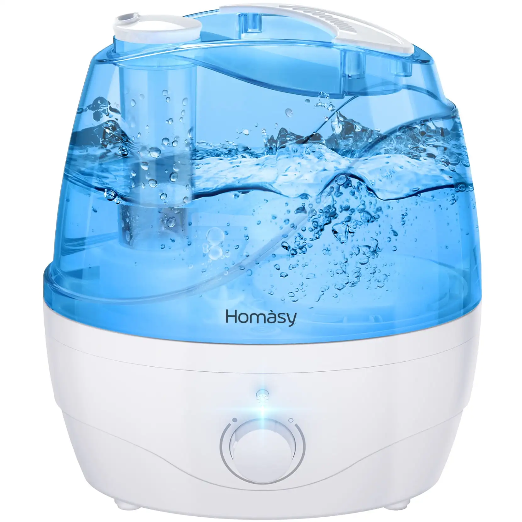 

Cool Humidifier, 2.2L Humidifiers with Blue Night Light, 28dB Quiet Humidifiers for Bedroom with 30 Working Hours