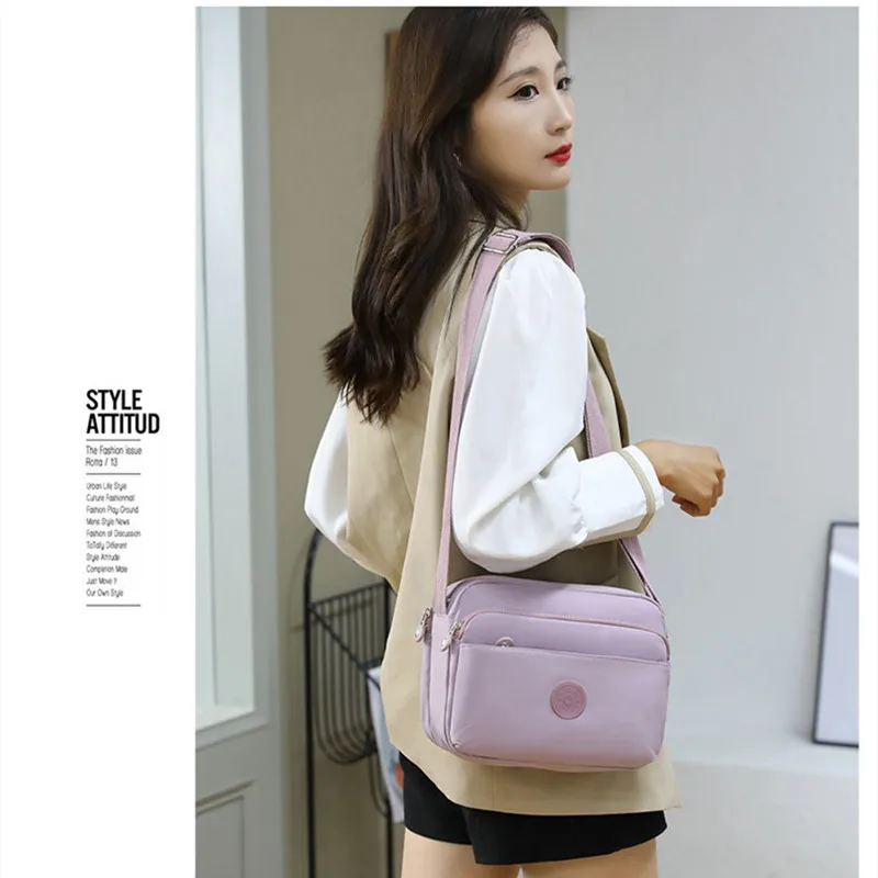Large Capacity Printing Women's Shoulder Bag Horizontal Square Zipper Crossbody Bag Female Wallet Cell Phone Pouch Backpack