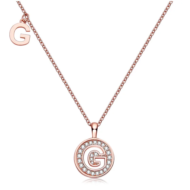 

ShanZuan Jewelry Fashion Jewellery 26 Letter G S925 Silver 18K Gold Plated Moissanite Pendant Necklace For Women