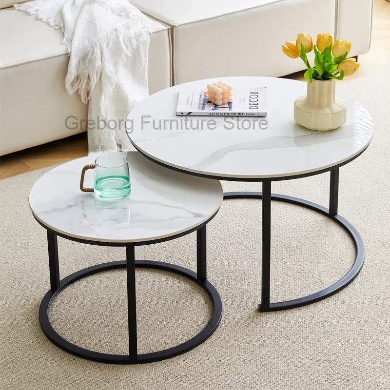 Чайный мраморный столик в скандинавском стиле кофейный роскошный стеклянный
