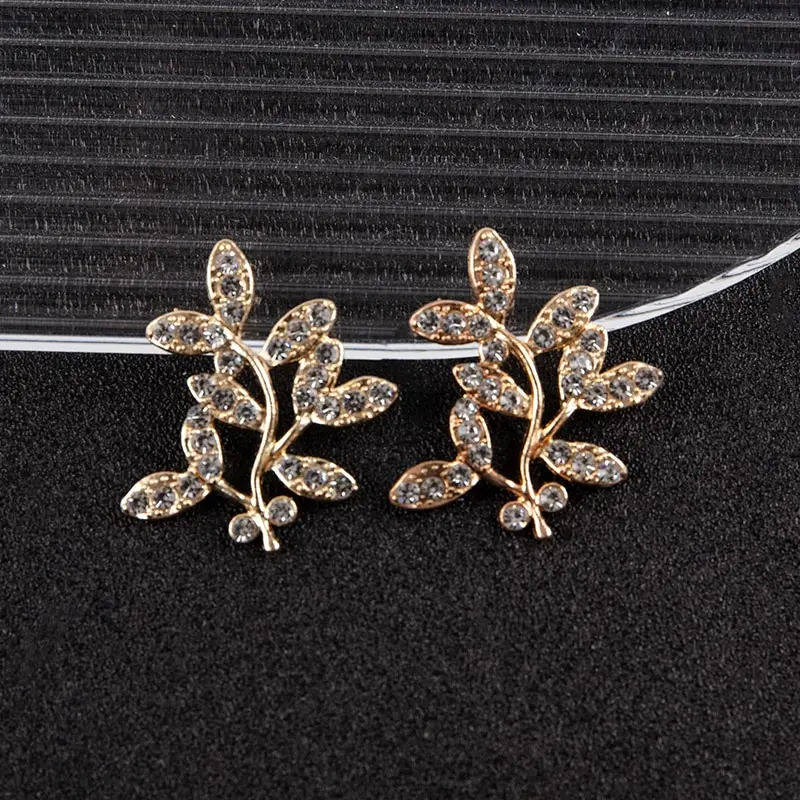 

10Pcs 3cm*3.2cm Fashion Metal Alloy Gold/Silver Color Branch Leaves Connectors Charm For Jewelry Making