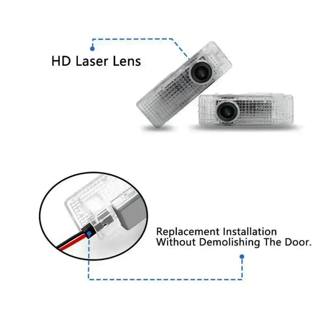 2 шт. светодиодный автомобильный дверной приветственный логотип Ghost Shadow Light