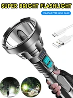 d2 powerful led flashlight p700 tactical flash light torch waterproof camping hand light usb rechargeable self defense edc lamp