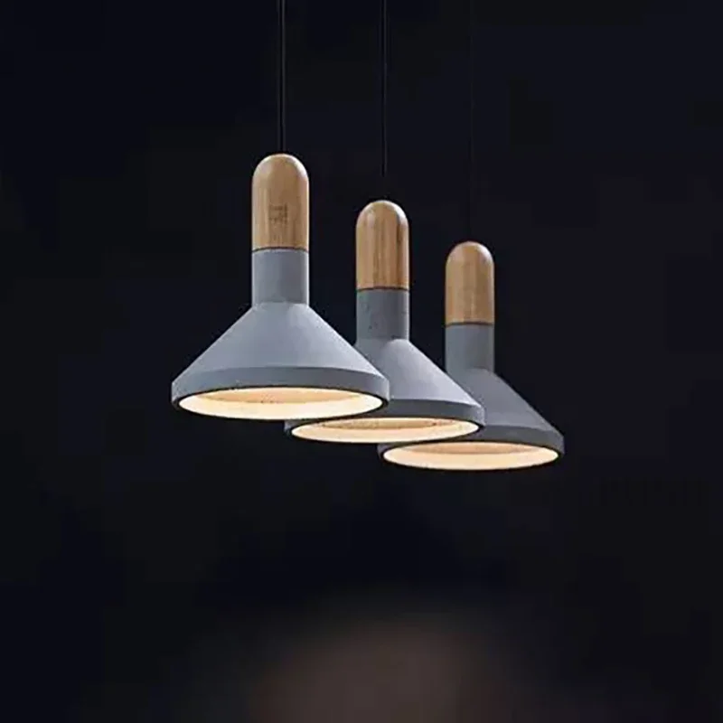 Скандинавский дизайн бетонный подвесной светильник ручной работы столовая