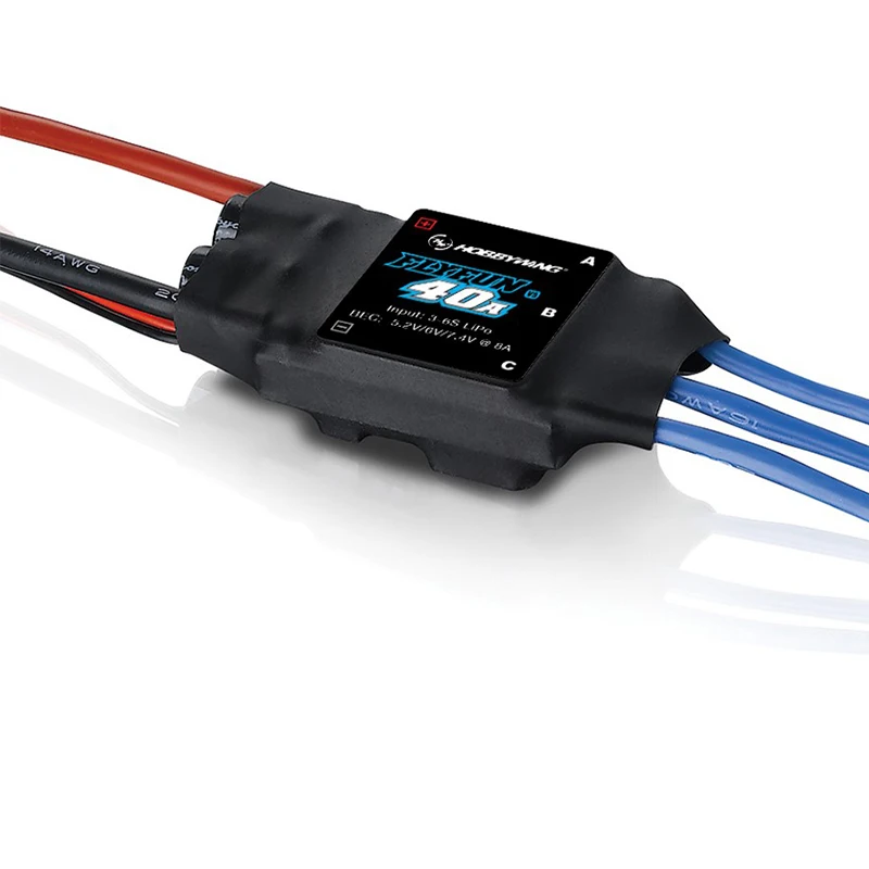 Фото Hobbywing FlyFun Mini-V5 30/80/60/120/130A Бесколлекторный регулятор скорости ESC Lipo с функцией DEO для радиоуправляемых мультикоптеров и самолетов с фиксированным крылом №4