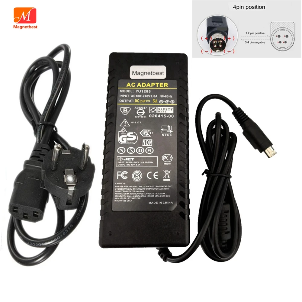 Адаптер питания 24 В 5 А для ЖК-телевизора монитора плоской панели телевизора DVR
