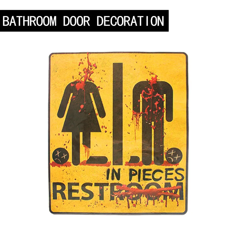 

Halloween Bloody Sticker For Bathroom Toilet Stickers Halloween Fright Night Horror Mural Adhesive Party Decoration Wall New