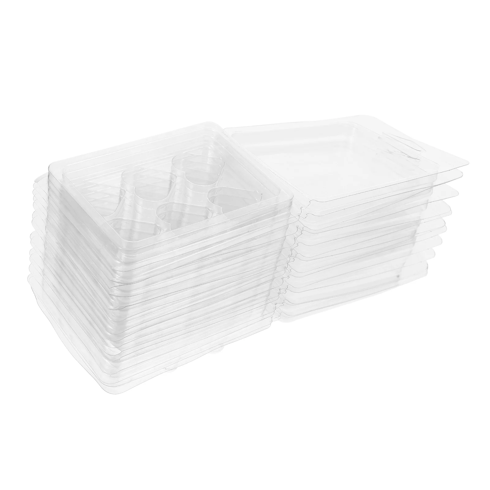 

Wax Melt Molds Clamshellsplastic Heart Diy Clear Shape Containerstray Candy Making Container Transparent Mold Holder Soap Mini