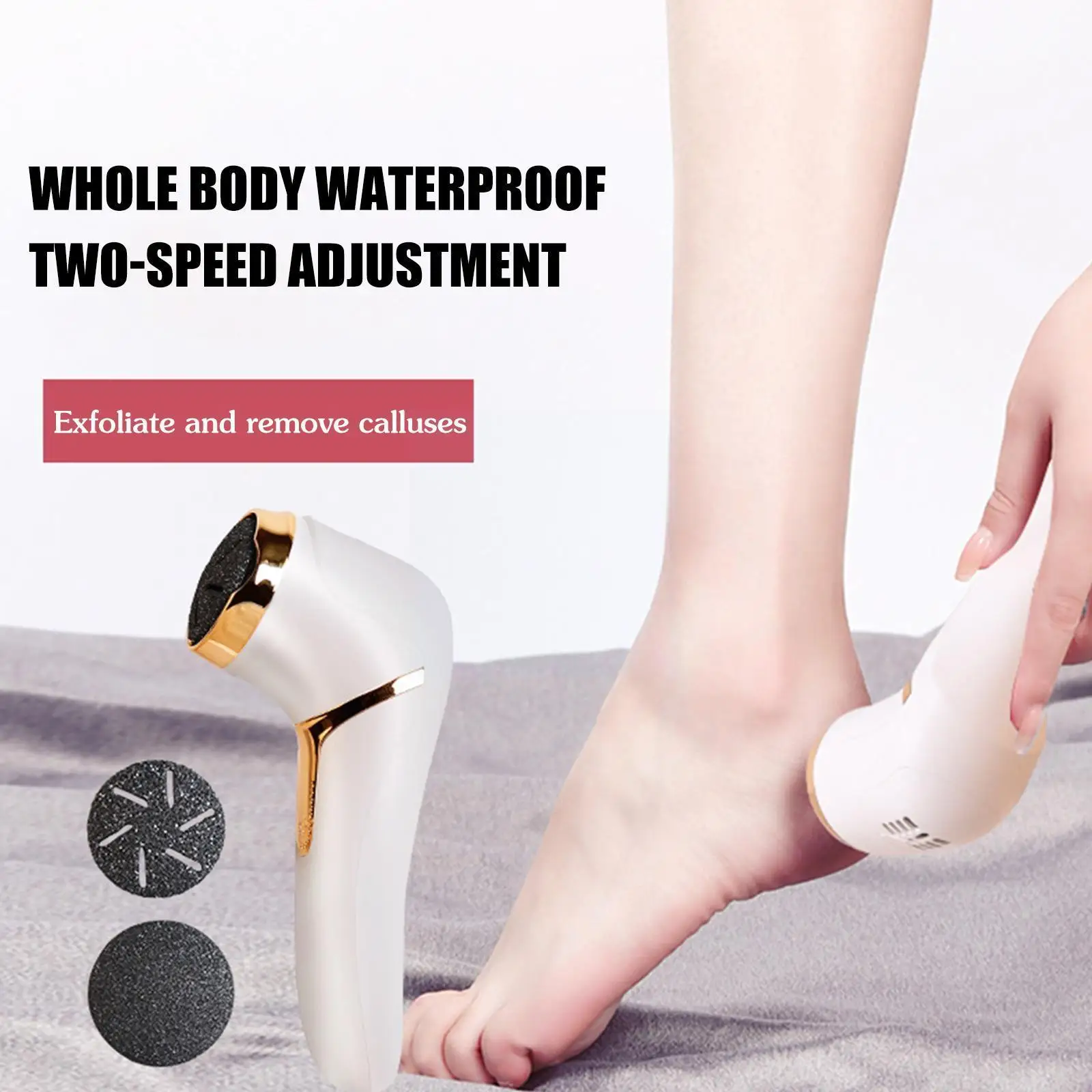 

Electric Foot Callus Remover Kit Rechargeable Callous Portable File Dead Cracked Skin Waterproof Head 3 Dry Pedicure Grind T5J7