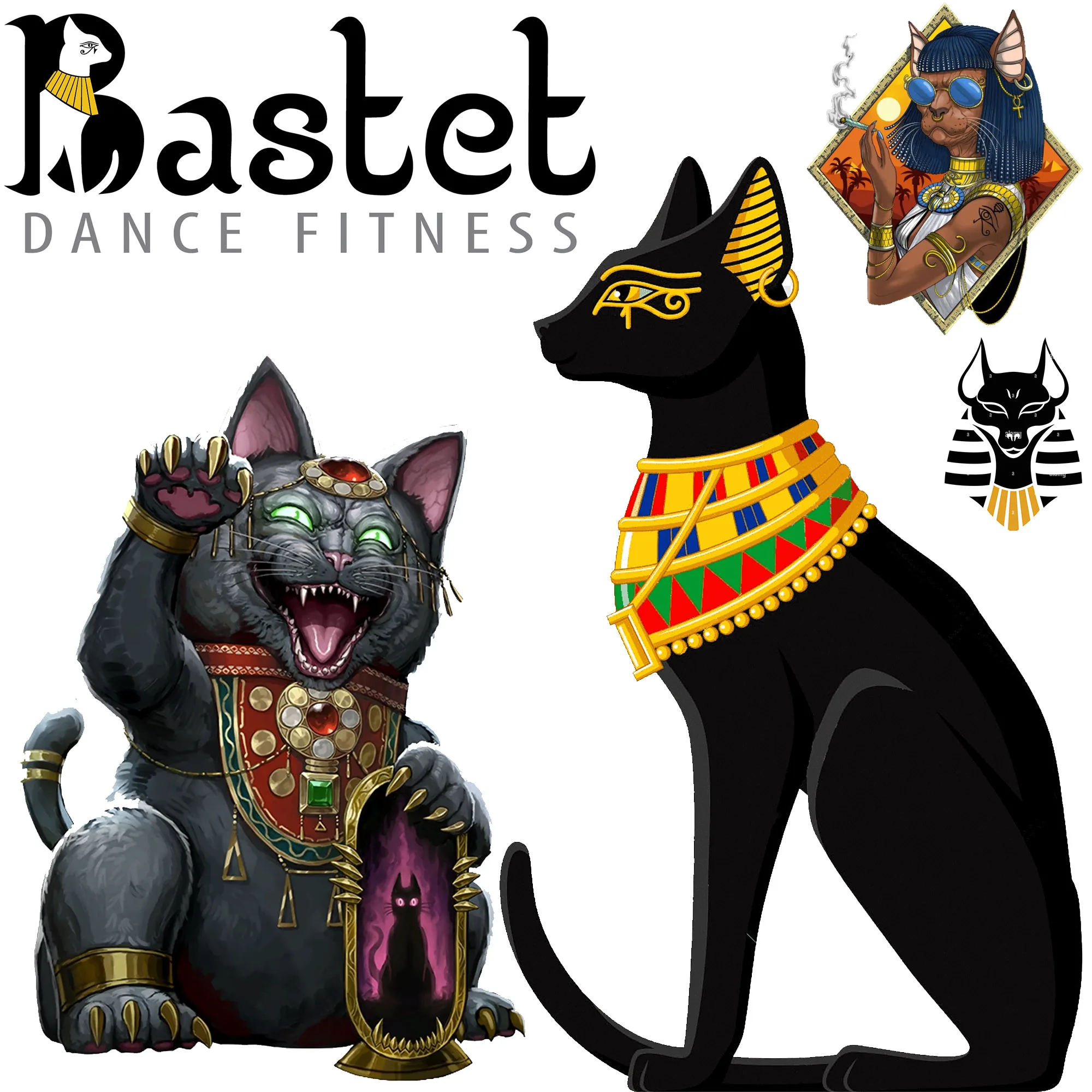 

Bastet Ironing Patches for Clothes Hot Transfers Clothing Egyptian Cats and Ankh Patch Cartoon DIY Sewing Bag Decr Sticker Gifts