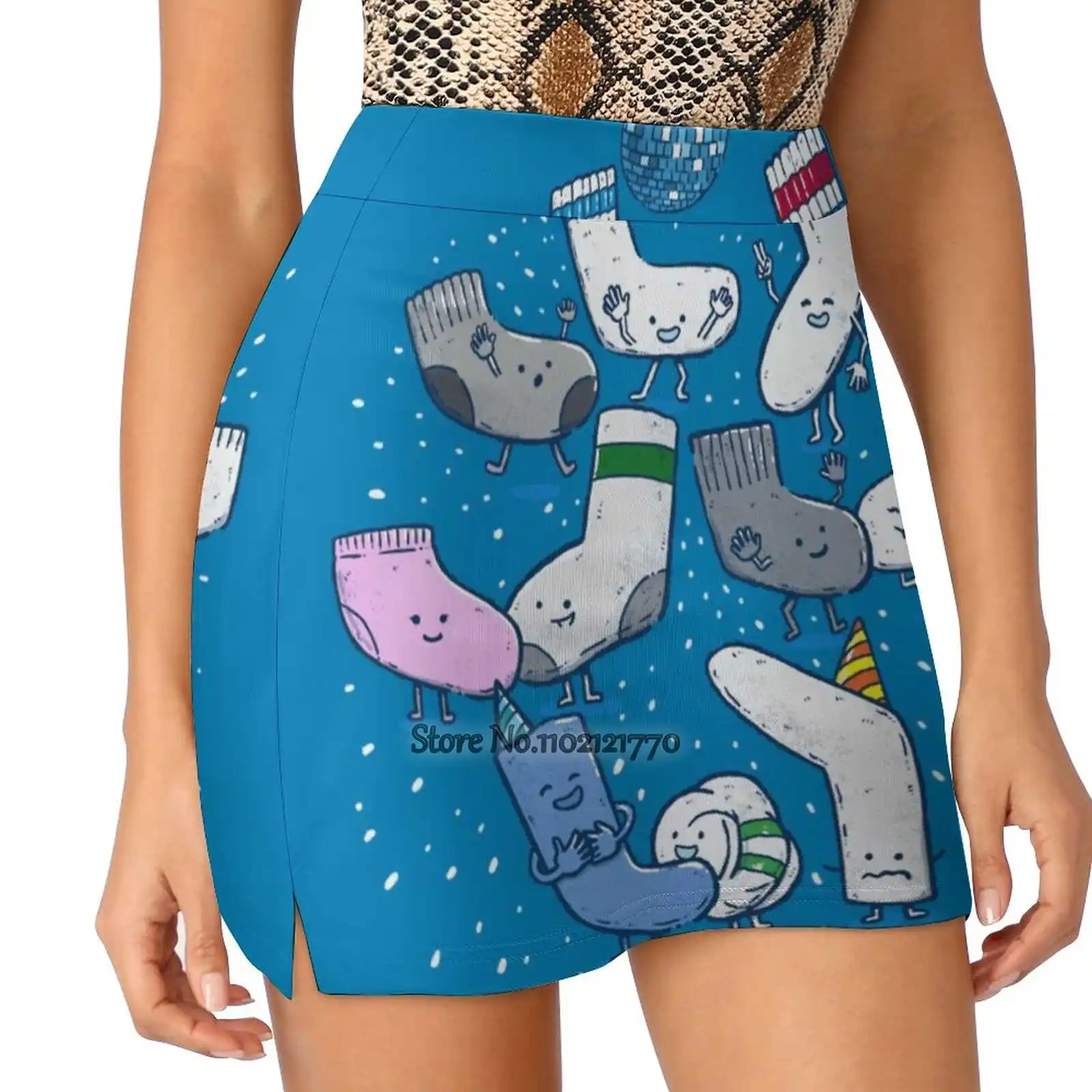 

Женские теннисные юбки для вечевечерние Lost Socks, юбка-штаны для гольфа и бадминтона, спортивные носки с карманом для телефона для праздновани...