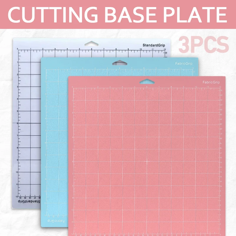 

3PCS Mixed Color Engraving Machine Base Plate Cutting Mat for Cricut/Cameo Silhouette 4 Cutting Plotter Pad 12 * 12 Inch