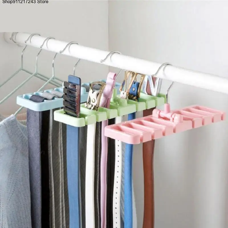 

Storage Rack Tie Belt Organizer Saver Rotating Scarf Ties Hanger Holder Hook Closet Organization Tank Tops Bra Belts Bag