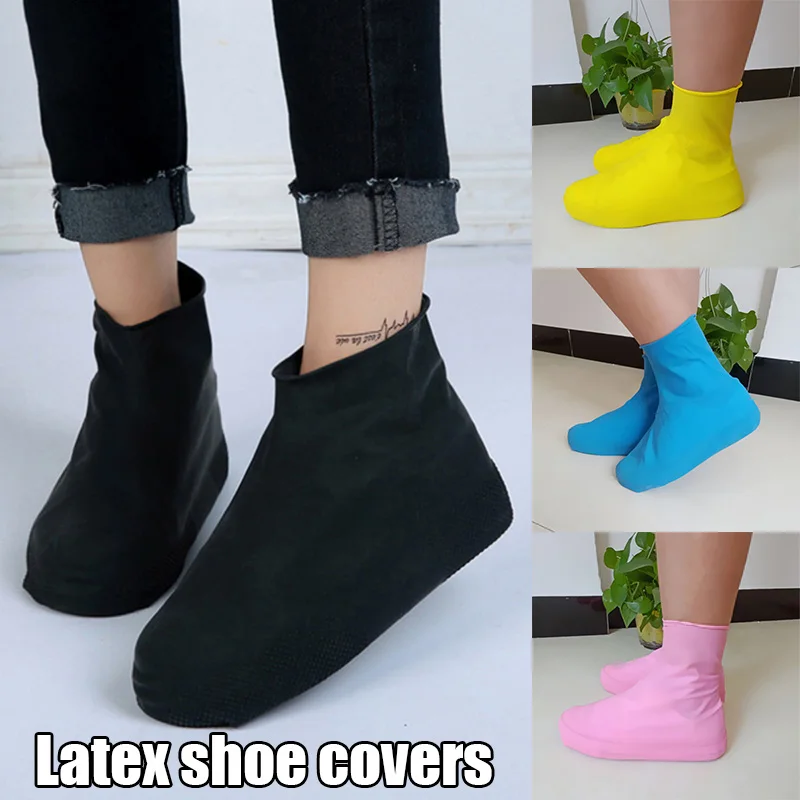 

1Pair Reusable Silicone Rain Boots Waterproof Shoe Cover Women Men Shoes Protectors Non-Slip Shoe Covers for Rainy Day Boots