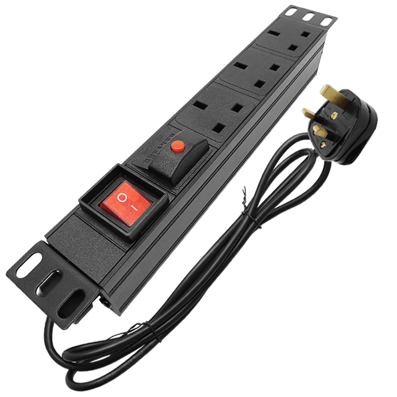 3AC Великобритания Pdu розетка шкафа из алюминиевого сплава силовая плата 13A 3250 Вт Инженерная силовая Лента розетки для дома офиса