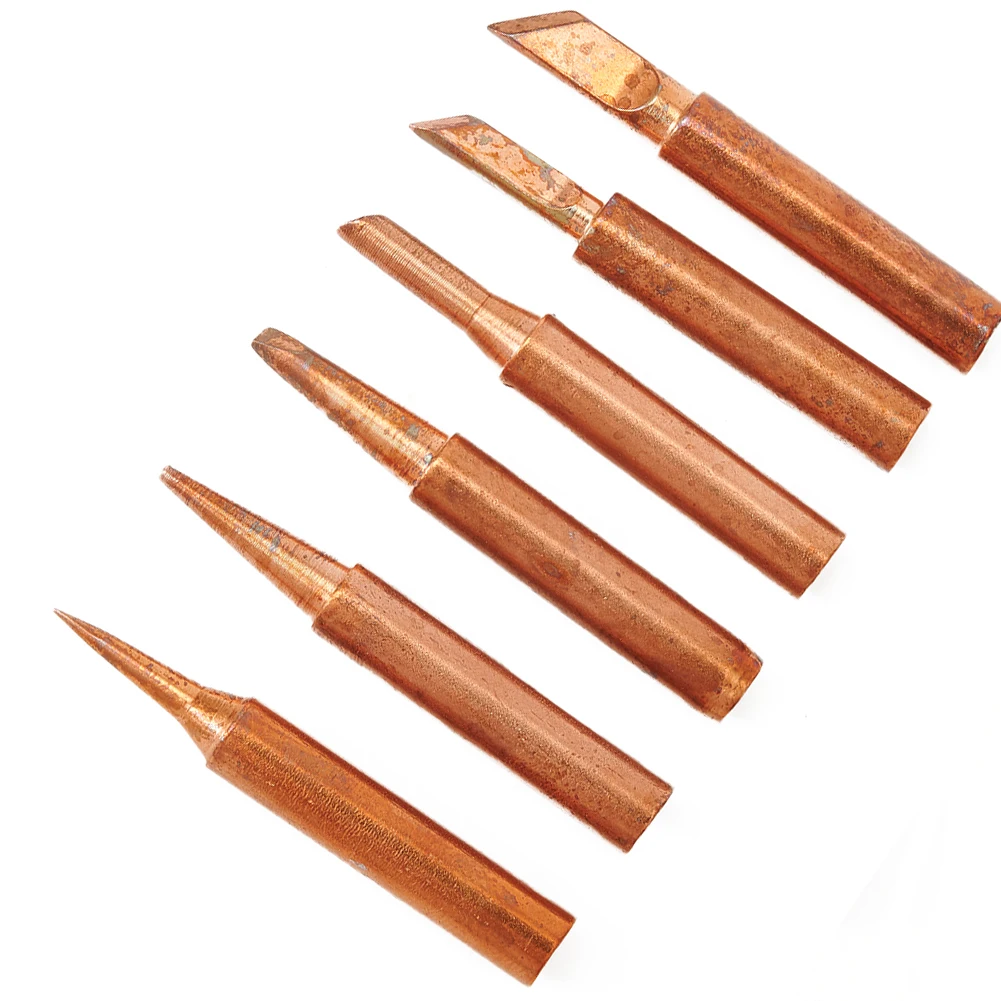 

Hand Soldering Set Tips Accessories Welding Tool 936/937/938/969/8586/852D Lot 6pcs Kit 6 shapes Copper Solder