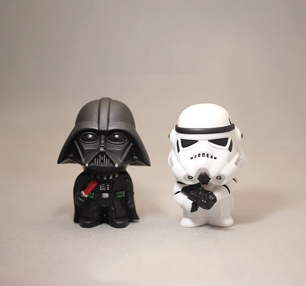 

Star Wars 10cm Anime Figure doll Action Force Awakens Black Series Darth Vader toys model For children gift