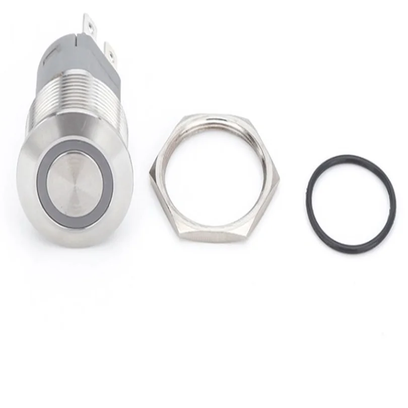 

Hole Diameter 8 12 16 19 22mm Self-reset Self-lock Circular Stainless Steel Push Button Switch 3-6V 12-24V 220V