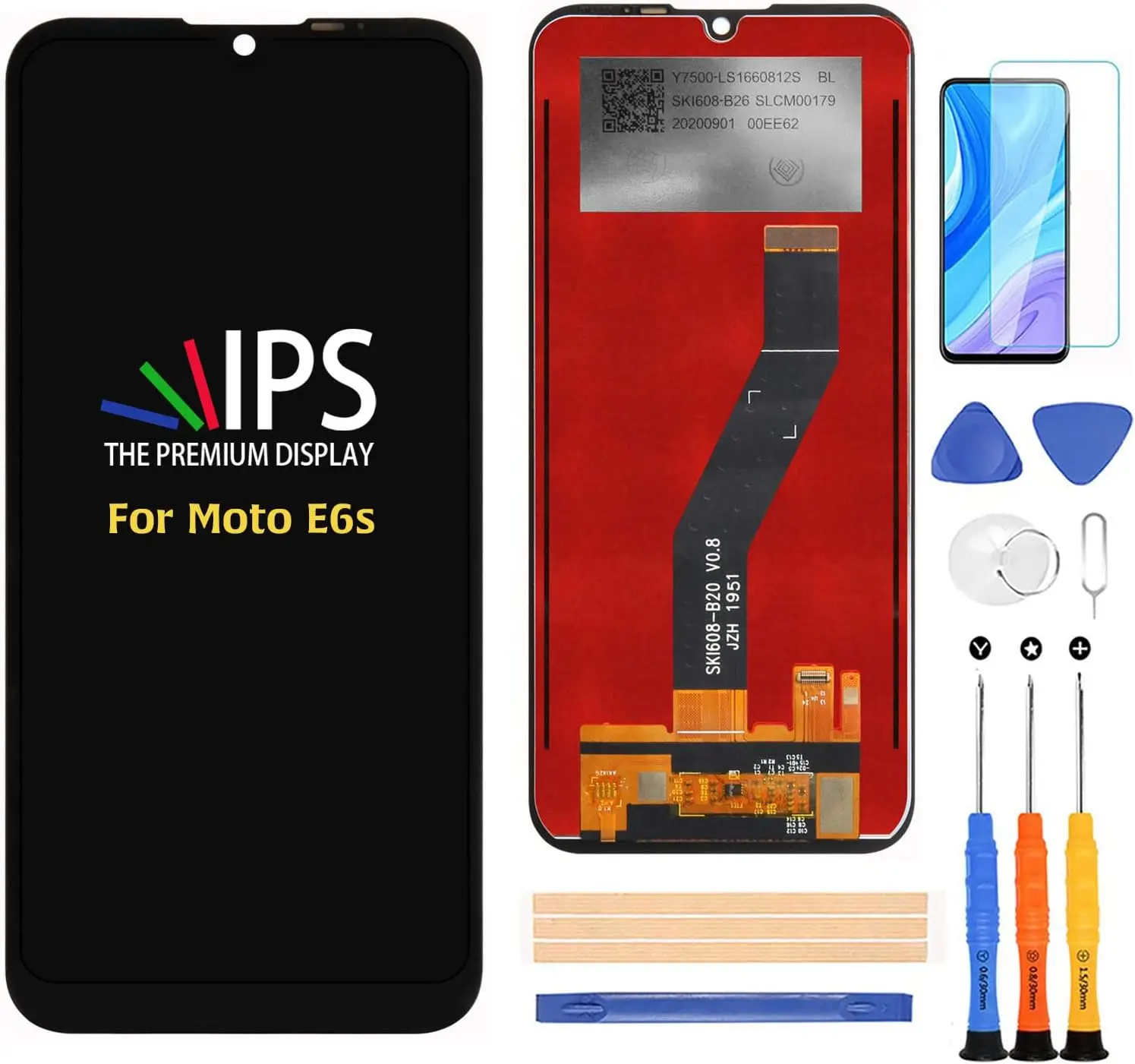 

For Motorola Moto E6s XT2053-1 XT2053-2 LCD Display Touch Digitizer Screen Replacement Full Assembly Repair Kits with Tools