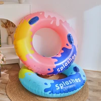 splash art pool foats swimming ring with handle adult inflatable pool tube giant float boys girl water fun toy swim laps