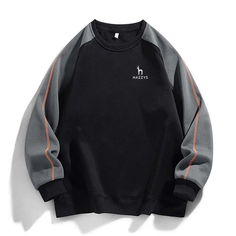 Men's Golf HAZZYS Casual Sweatshirts Hoodie Loose Pullover Long Sleeve Spring Autumn Men Pieces O-Neck Fashion Male 2023 New