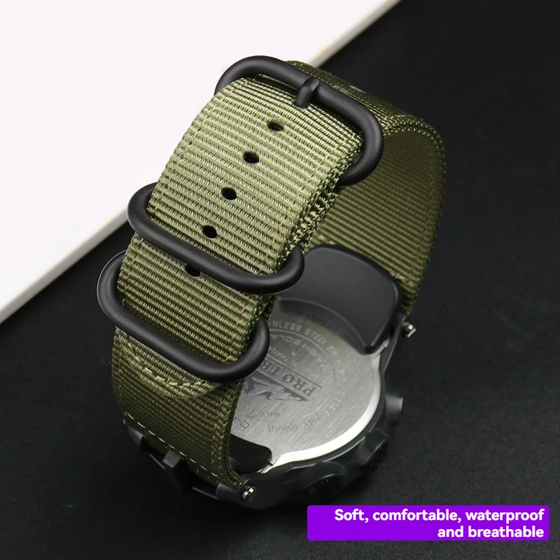 Ремешок нейлоновый водонепроницаемый для Casio PRW3000 3100 6000 6100Y 24 мм