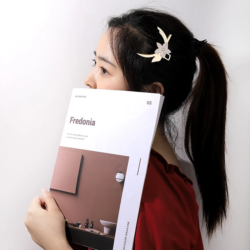 Заколки для волос Genshin Impact аксессуары оптовая цена металлические украшения