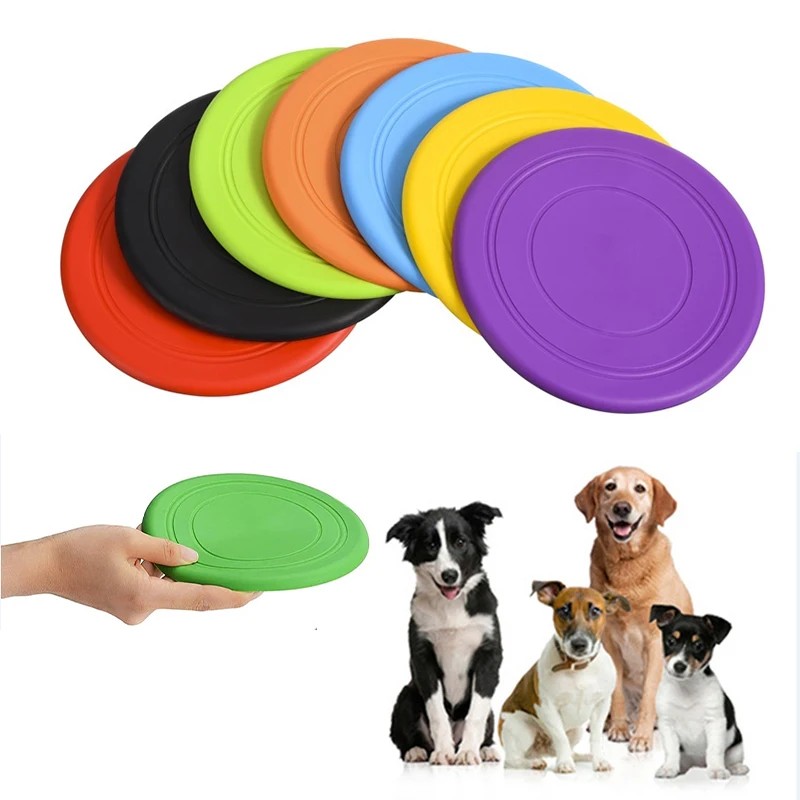 

1 Pcs EVA Material Silicone Dog Training Toys Game Flying Discs Resistant Chew Puppy Training Interactive Dogs Pets Accessories