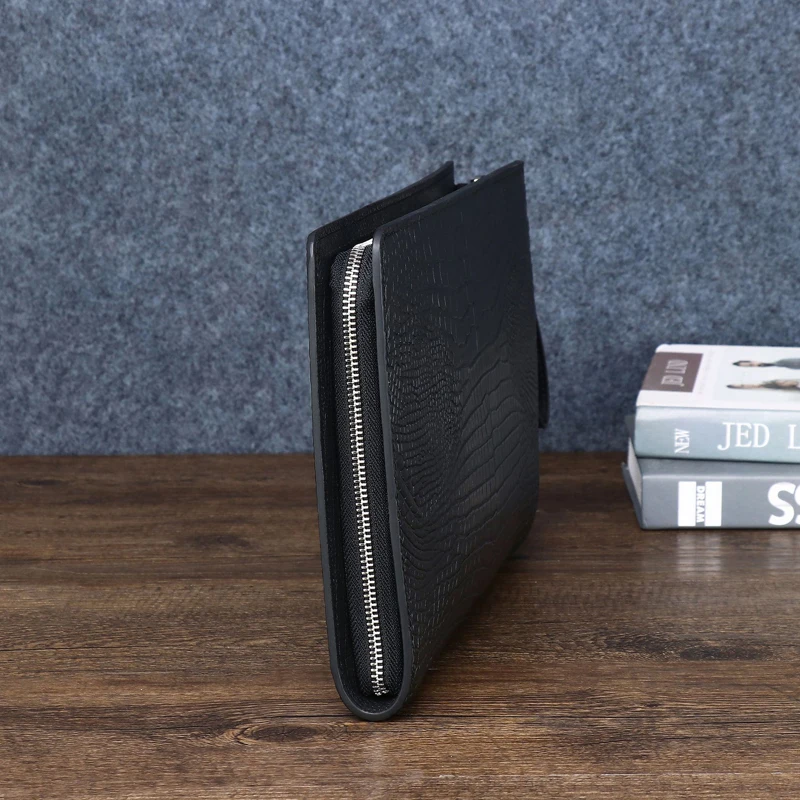 Высококачественная кожаная сумка мужской клатч из натуральной кожи