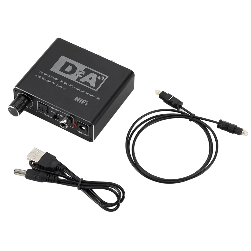 Портативный Hifi DAC Amp цифро-аналоговый аудио преобразователь RCA 3,5 мм усилитель для наушников Toslink оптический коаксиальный выход dac 24bit