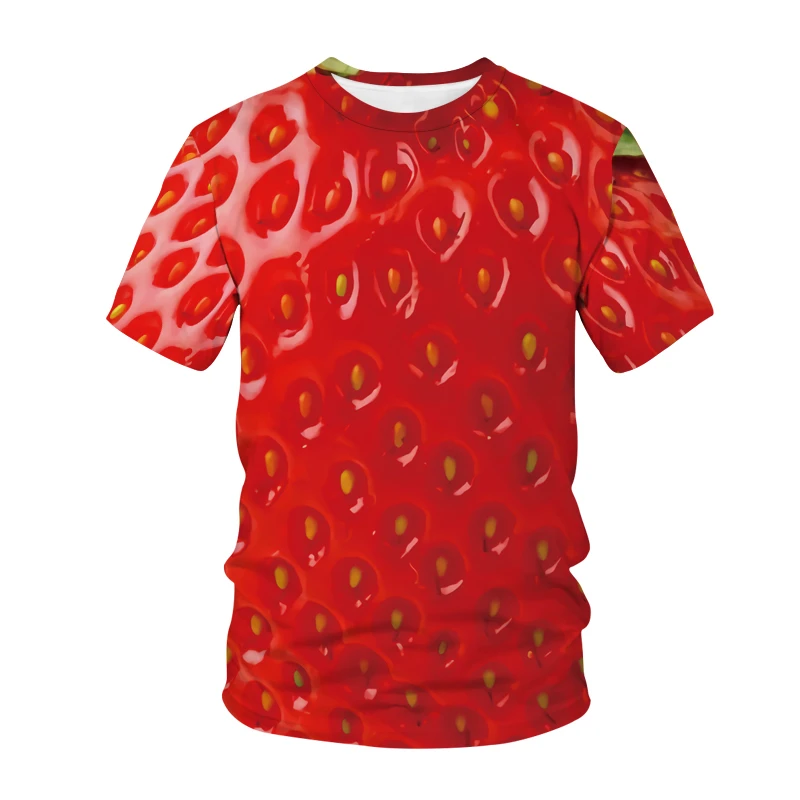 

2022 Fruit 3D Print T Shirt Men Women Short Sleeve O Neck Kiwi Pattern Shirt Hip Hop Streetwear Tops